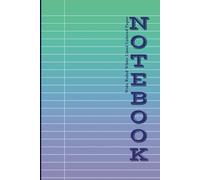 Wide Ruled White Lined Colored Paper: Colorful green to purple gradient pages, perfect for journaling, scrapbooking or personal daily diary..