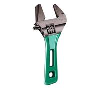 Wide Short Adjustable Wrench - Ampio Jaw Spanner, versatile Short-Handle Tool, Heavy Duty Lega Steel Costrution, Easy Grip Design, Premium Automotive Repair Tool for Garage and Home 8 Inches
