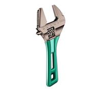 Wide Short Adjustable Wrench - Ampio Jaw Spanner, versatile Short-Handle Tool, Heavy Duty Lega Steel Costrution, Easy Grip Design, Premium Automotive Repair Tool for Garage and Home 8 Inches