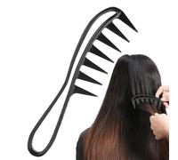 Wide Tooth Comb - Curly Hair Salon Barber Comb, Anti Static Tooth Styling Tool, Salon Quality Brush | 7,5 Inch, Large Combs For Wet, Thick, And Wavy Hair Men, Women & Wigs, 1 pz