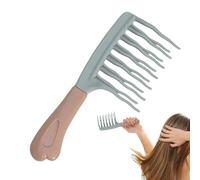 Wide Tooth Comb, Double Layer Hair Tool, 8.3x3.1x1.2in Anti-Static, Smooth Glide Teeth, Ergonomic Grip Handle for Women, Girls, Traveling, Home, Daily Use