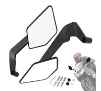 Wide View Wing Mirrors, Motorcycle Rear Mirror Set, 9.06x3.15x4.73 inches Rotating Adjustable Reflectors, ABS Handlebar Mirrors, Sleek Sport Design Style, Rider Road Safety Use
