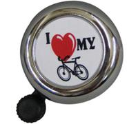 Widek - Campanello I Love My Bike, Colore: Argento