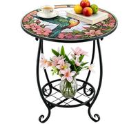 Widely Applicable: This round side table boasts flexible multi use properties to cater to different usage requirements, it acts as a useful indoor coffee table to place your cups, books and small