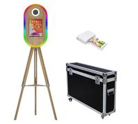 WideMeet Photo Booth per iPad 10,2" 11" 11" 12,9" e per fotocamera, telecomando, custodia da volo, supporto portatile 2 in 1 per selfie Photobooth per eventi di noleggio feste (cabina fotografica +