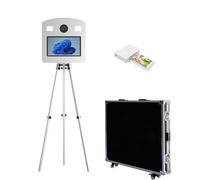 WideMeet Specchio per cabina fotografica con schermo LCD touch screen da 15,6 pollici, fotocamera sollevabile, per selfie, matrimoni, feste, eventi (macchina fotografica + stampante)