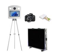 WideMeet Specchio per cabina fotografica con schermo LCD touch screen da 15,6 pollici, fotocamera sollevabile, per selfie, matrimoni, feste, eventi (macchina fotografica, stampante, fotocamera)