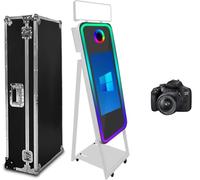 WideMeet Specchio Photo Booth 22 pollici touch screen Magic Mirror Booth macchina DSLR Photobooth Selfie 40 pollici Photobooth macchina per matrimonio festa evento (bianco Photo Booth + fotocamera)