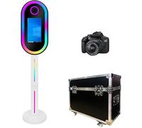 WideMeet Specchio Photo Booth con schermo LCD touch screen da 15,6 pollici, portatile, supporto per selfie Photo Booth per feste di nozze, noleggio eventi (macchina bianc fotocamera)