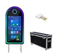 WideMeet Specchio Photo Booth, portatile Magic Mirror Photo Booth per fotocamera, specchio Photo Booth Touch Screen, 32 pollici Photo Mirror Booth per feste matrimonio noleggio (Macchina + stampante)
