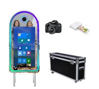 WideMeet Specchio Photo Booth, portatile Magic Mirror Photo Booth per fotocamera, specchio Photo Booth Touch Screen, 32 pollici Photo Mirror Booth per feste matrimonio noleggio (Macchina, macchina