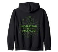 Widerstand Ist zwecklos Felpa con Cappuccio