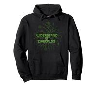 Widerstand Ist zwecklos Felpa con Cappuccio
