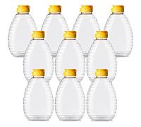 WideSmart 10 PCS Contenitori per Miele di Plastica, Barattolo di Miele di Plastica Bottiglie Vuote di Plastica Trasparente Condimento Dispenser Bottiglia Squeeze di Plastica Bottiglia di Miele