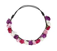 WIDMANN 01096 - Fascia per Testa Fiori Adulto Donna, Anni '60, Hippie, Medioevo, Carnevale, Feste A Tema, Multicolore