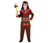 COSTUME CARNEVALE INDIANO COSTUME E FASCIA CON PIUME 2/5 ANNI TRAVESTIMENTO 0158