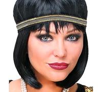Widmann 01977 - Fascia cabaret, da donna, con paillettes, nero, anni '20, accessorio per carnevale, festa a tema