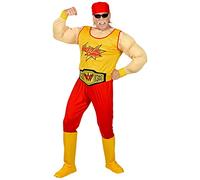 W WIDMANN MILANO Party Fashion - Costume campione di wrestling con camicia muscolosa, pugile, lottatore, costumi in maschera
