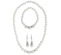 WIDMANN 03554 - Parure di gioielli da donna, con strass, colore: Bianco