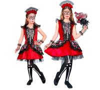 W WIDMANN MILANO Party Fashion - Costume da bambino Dia de los Muertos, vestito, Giorno dei Morti, Giorno dei Morti in Messico, scheletro