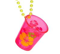 Widmann 09162 Neon Bicchierino da Grappa con Fiore ibisco, Unisex - Adulto, Rosa Neon, Taglia Unica