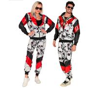 widmann 09251 Costume TUTA TESCHI NERO/ROSSO S