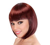 Widmann 09753 - Parrucca Lou Lou, marrone, discoteca, carnevale, festa a tema