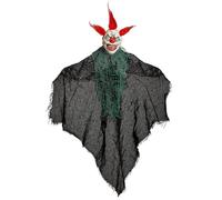 Widmann 10033 10033 - Clown, 50 cm, decorazione da appendere, fantasma, spaventoso, Halloween, feste a tema, multicolore, taglia unica