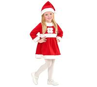 W WIDMANN MILANO Party Fashion - costume da bambina Babbo Natale, vestito, Natale, costume natalizio, costumi in maschera