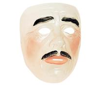 Widmann 16462 - Maschera Trasparente Viso Uomo, per Adulto Unisex, in Plastica, Carnevale Veneziano, Halloween, Feste A Tema