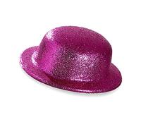 WIDMANN 28044 - Bombetta Glitter Adulto Unisex, Festa Compleanno, Capodanno, Carnevale Brasiliano, Carnevale, Colore Rosa