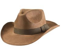 Widmann 3049J - Cappello da Avventuriero, Scamosciato, Marrone, Taglia Unica Adulto
