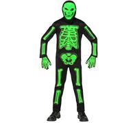 COSTUME VESTITO ABITO TRAVESTIMENTO CARNEVALE HALLOWEEN SCHELETRO 3D BAMBINO