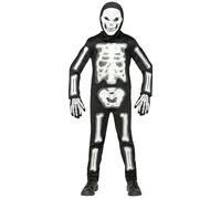 Widmann 3D Skeleton (Jumpsuit, Hooded Mask, Gloves) (158 cm / 11-13 Years) Green