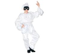 W WIDMANN MILANO Party Fashion - Costume da Pulcinella per bambini, costume tradizionale bianco per teatro, carnevale