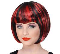 Widmann 46921 - Parrucca Halloween per Bambina, Bambola Assassina, Dark, Gotico, Carnevale, Feste A Tema, Taglia Unica, Colore Rosso-Nero