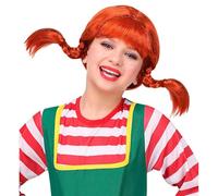 WIDMANN 46927 - Parrucca da bambina, colore: Rosso