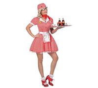WIDMANN MILANO PARTY FASHION - Costume da cameriera anni '50, abito con sottogonna, diner lady, rockabilly