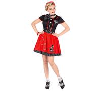Widmann 50s Girl (Dress With Petticoat, Belt, Neckscarf) (S) Different Colors
