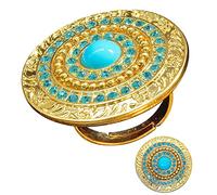 WIDMANN 7521H - Anello Cleopatra Adulto Donna, Egiziana, Indiana, Maragià, Bollywood, Carnevale, Feste A Tema, Colore Oro-Rosso