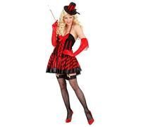 W WIDMANN MILANO Party Fashion, Costume Burlesque per Ragazza, Eleganza e Fascino, con Abito Seducente, Mini Cappello a cilindro, Costume per Adulti, Taglia M