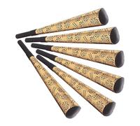 Widmann 7933I - Set da 6 Trombe Sonore Buon Anno, Adulto Unisex, Capodanno, 25 Cm, Colore Oro