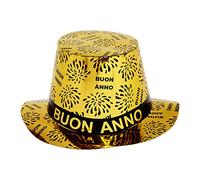 WIDMANN 7988P - Cilindro Buon Anno Adulto Unisex, Capodanno, Colore Oro