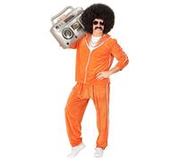 Widmann 80's Chenille Tracksuit (Jacket, Pants) (L) Orange