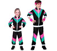 Costume Tuta Anni 80 Bambino Unisex per Feste a Tema, Taglia 5-7 anni, 128 cm