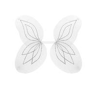 Widmann 86415 - Ali glitterate, bianco, accessori, fata, farfalla, elfo, carnevale, festa a tema