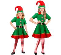 W WIDMANN MILANO Party Fashion - costume da elfo per bambini, vestito, piccolo aiutante di Babbo Natale, folletto, elfo, fata, costume di Natale