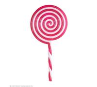WIDMANN 9865L - Lecca Lecca Adulto Unisex, Candy, Baby Showers, Favole, Fiabe, Carnevale, Feste A Tema, 22 Cm, Colore Rosa
