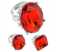 WIDMANN ? ac0099 ? Anello con Grande Pietra Rosso Diverse Forme Assortiti
