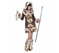 Widmann Aikaa Eskimo Girl (Hooded Dress, Leg Warmers) (S) Brown
